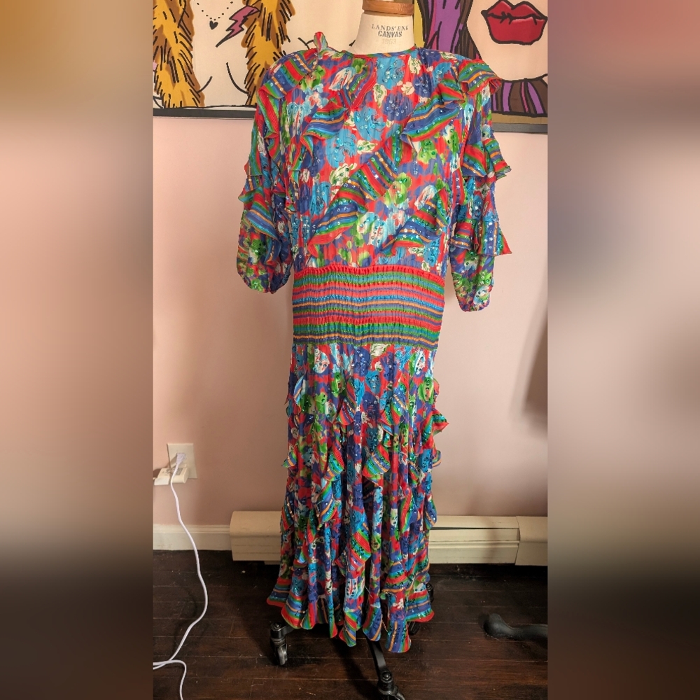 vintage 80s Diane Freis dress